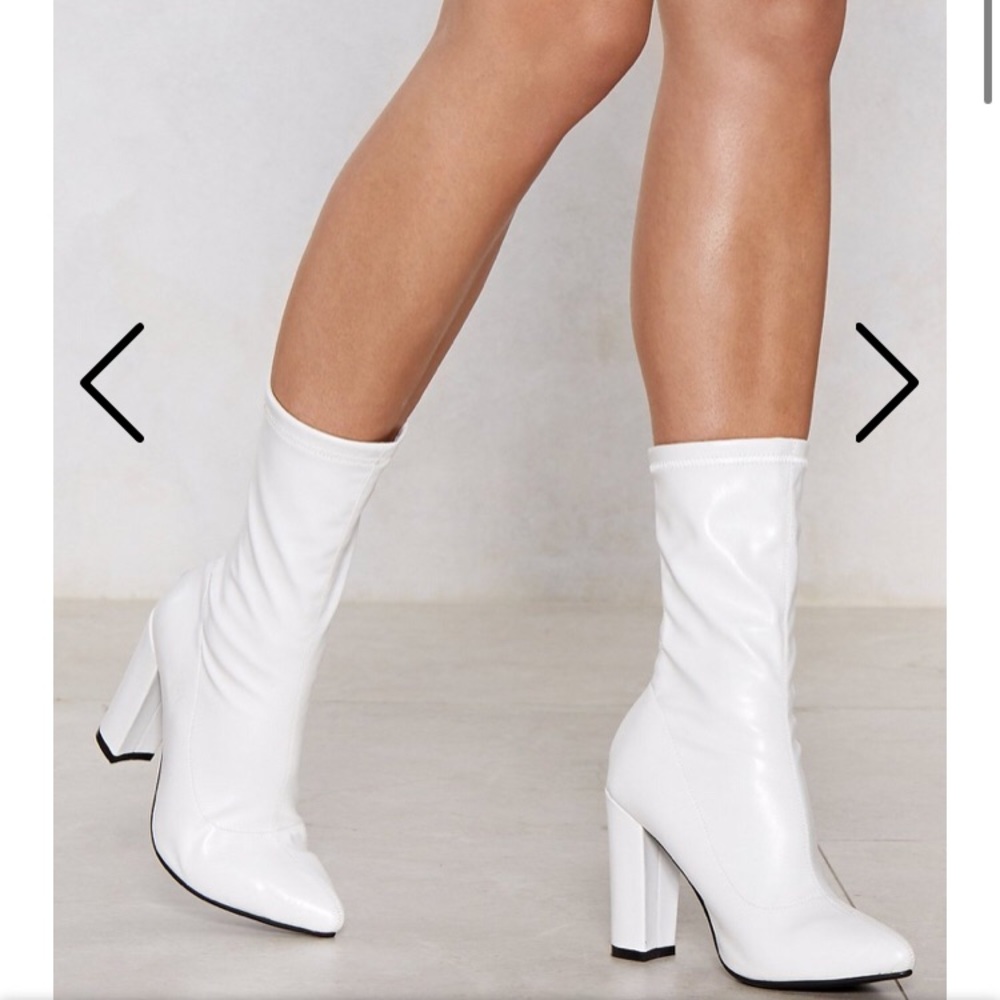 White Sock Gogo Boots